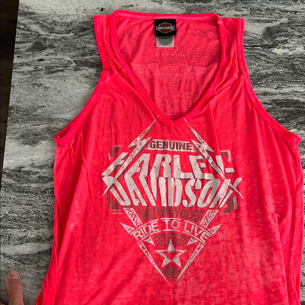 Harley-Davidson Neon Pink Tank Top